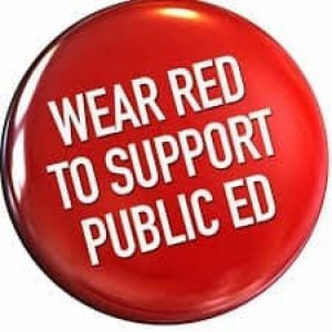 Wear RED to support public ed